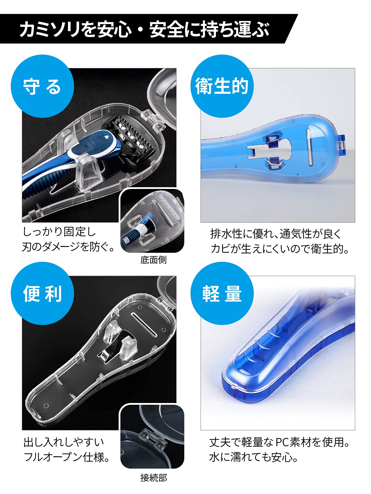 Amazon.co.jp: Lecline カミソリ ケース プロテクター Gilletteとの